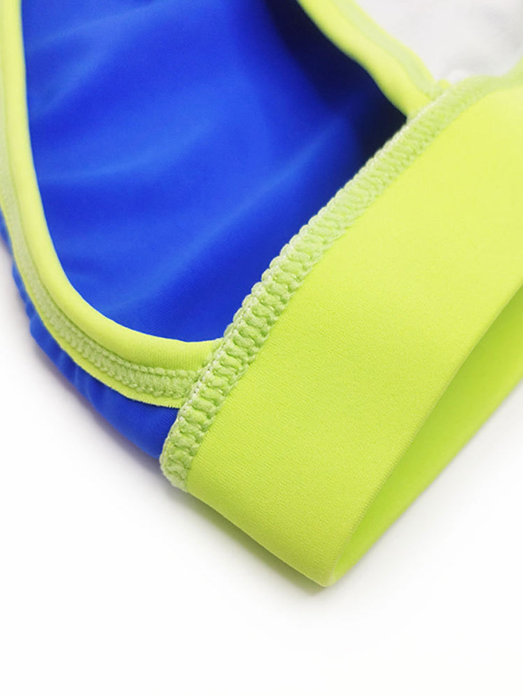 Men's Dual-Tone Swim Briefs with Removable Padding