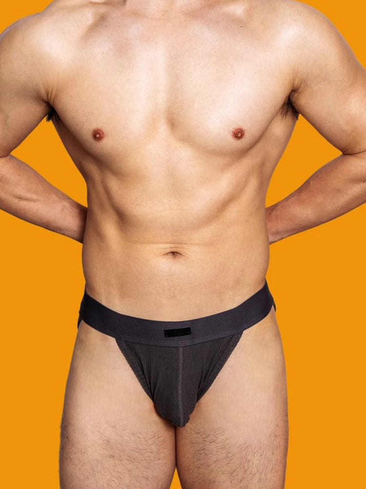 2 Pack Men's Low-rise High-cut Solid Briefs