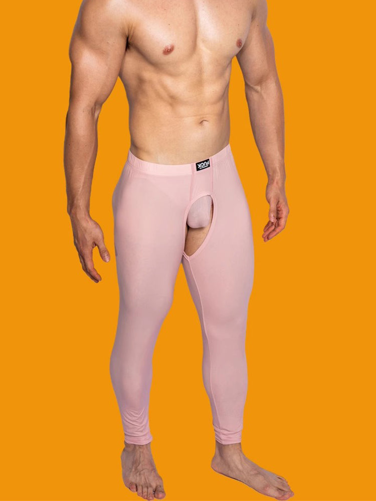 Men's Low-Rise Split Hollow Base Layer Breathable Tights