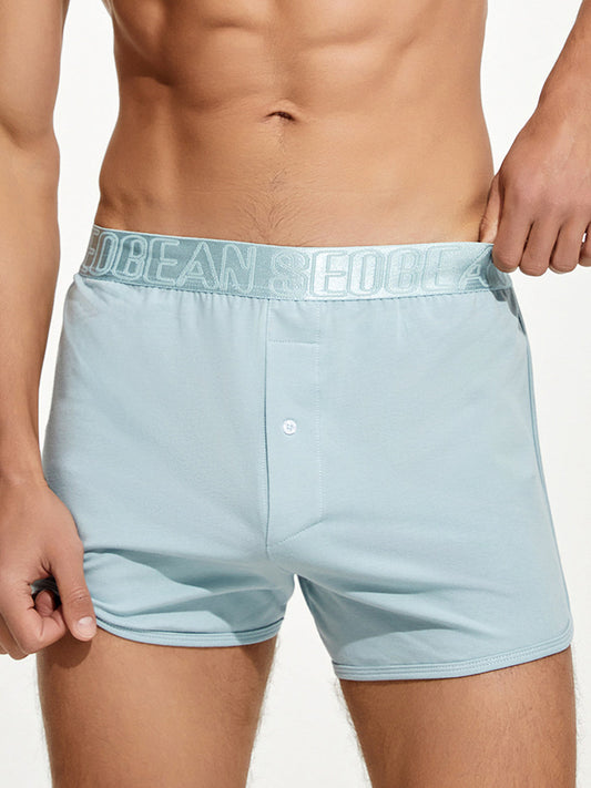 Men's Knitted Boxers With Button Fly