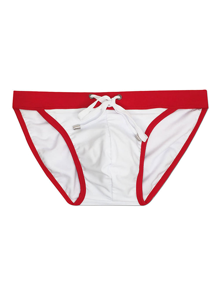 Men's Dual-Tone Swim Briefs with Removable Padding
