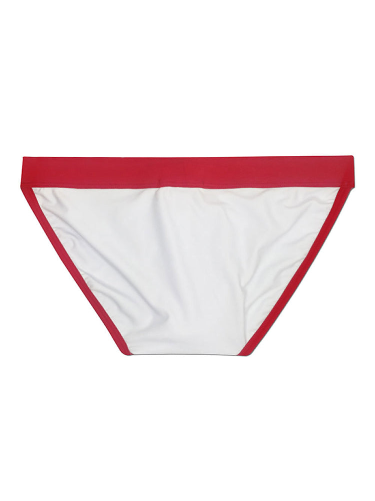 Men's Dual-Tone Swim Briefs with Removable Padding
