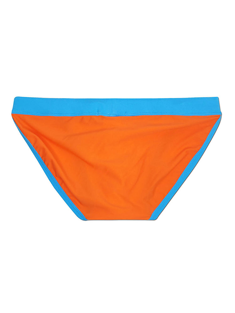 Men's Dual-Tone Swim Briefs with Removable Padding