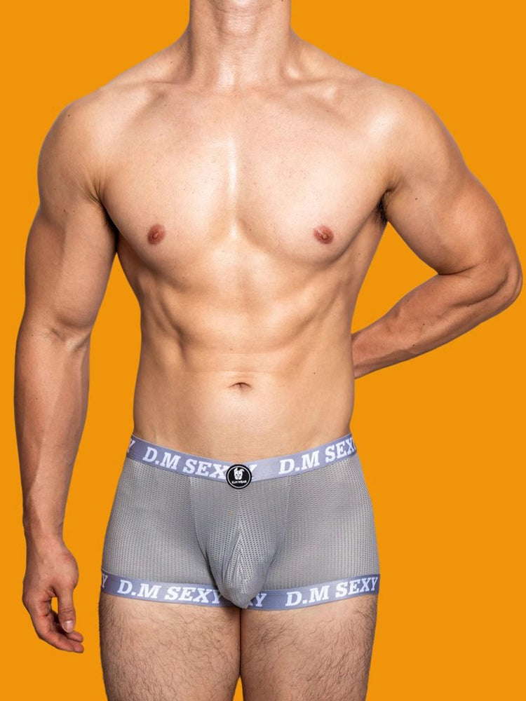 2 Pack Men's Low Waist Mesh Breathable Sports Trunks