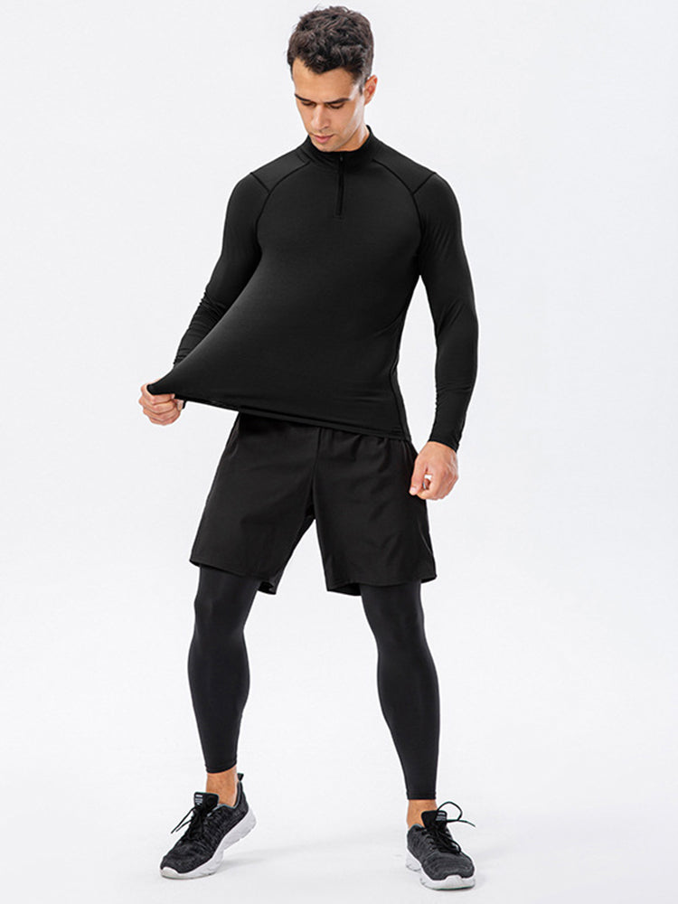Men's Zip-Up Sports Long Sleeve Shirt