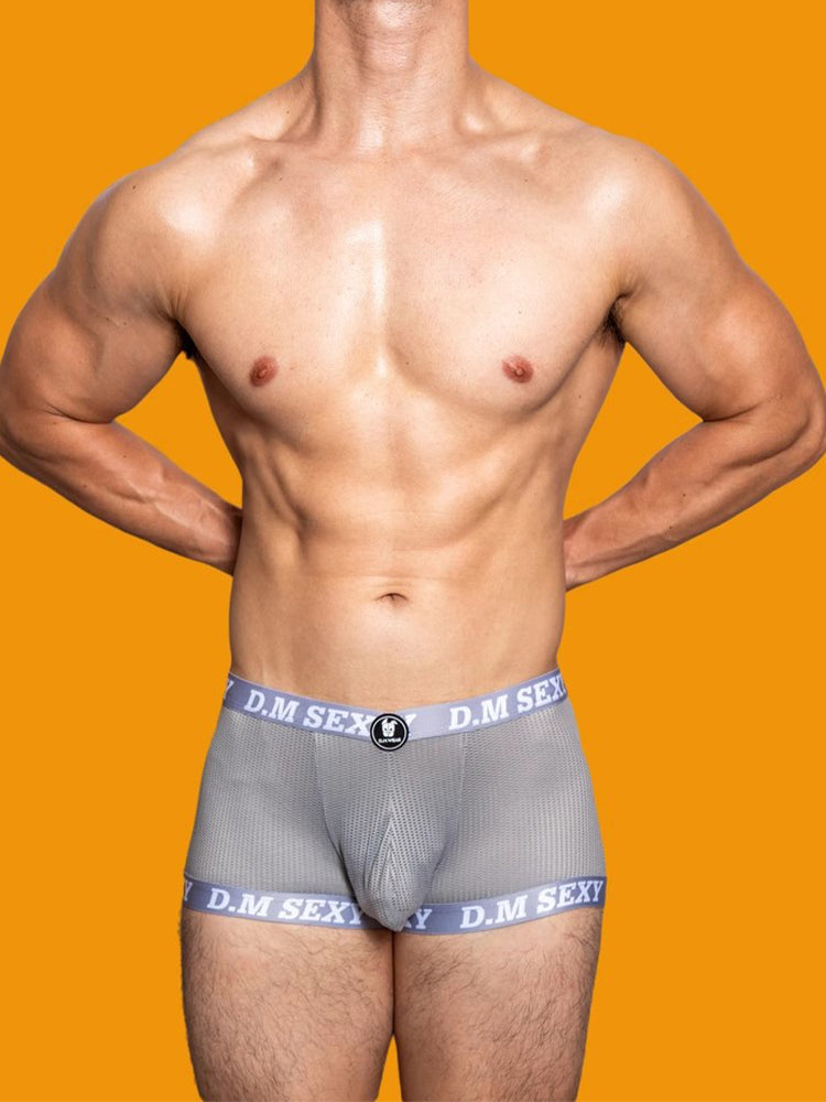 2 Pack Men's Low Waist Mesh Breathable Sports Trunks