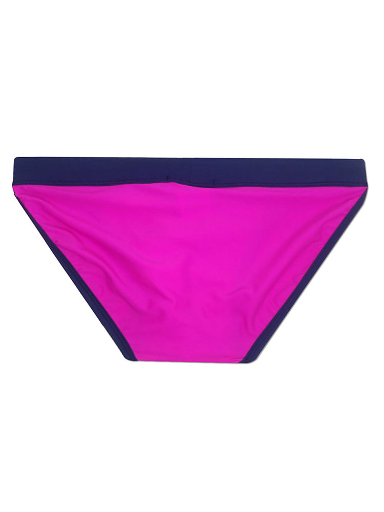 Men's Dual-Tone Swim Briefs with Removable Padding