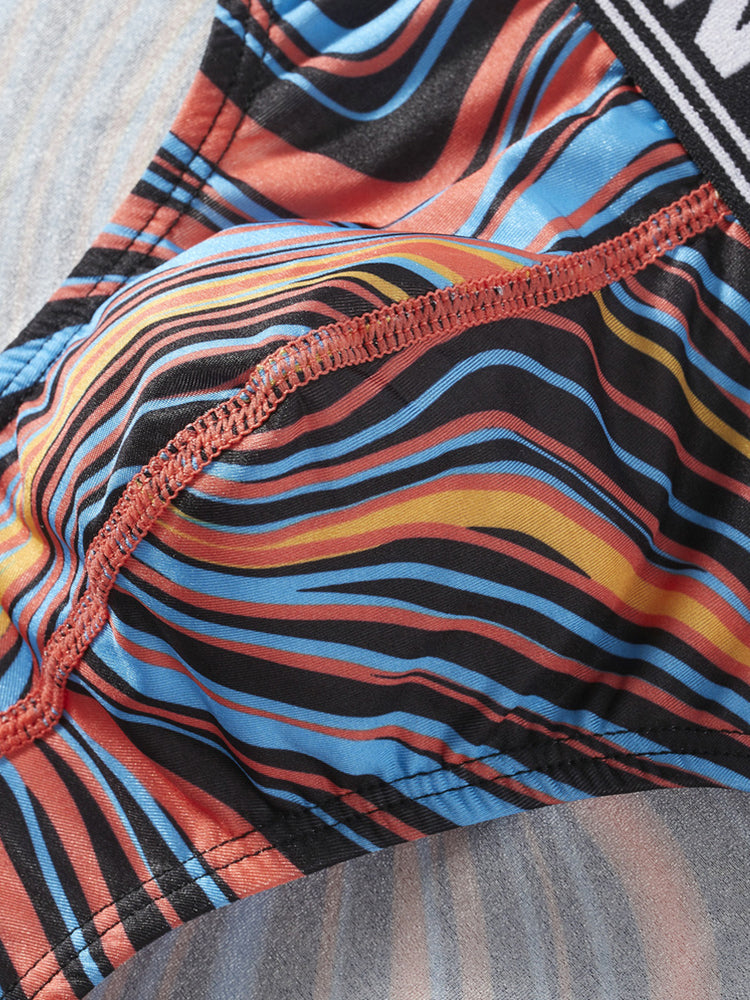 Men's Colorful Texture Low-Rise Briefs