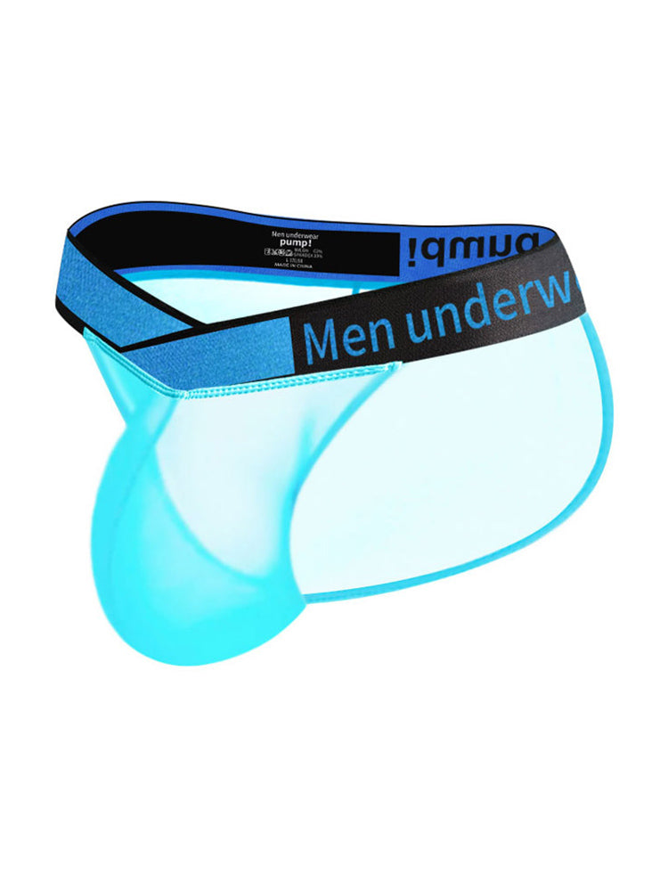 2 Pack Men's Ultra-Thin Semi-Transparent Sexy Sports Bikini