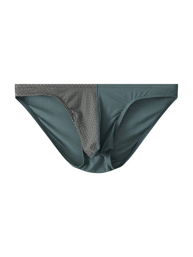 3 Pack Men's Mesh Sexy Low Waist Big Pouch Briefs