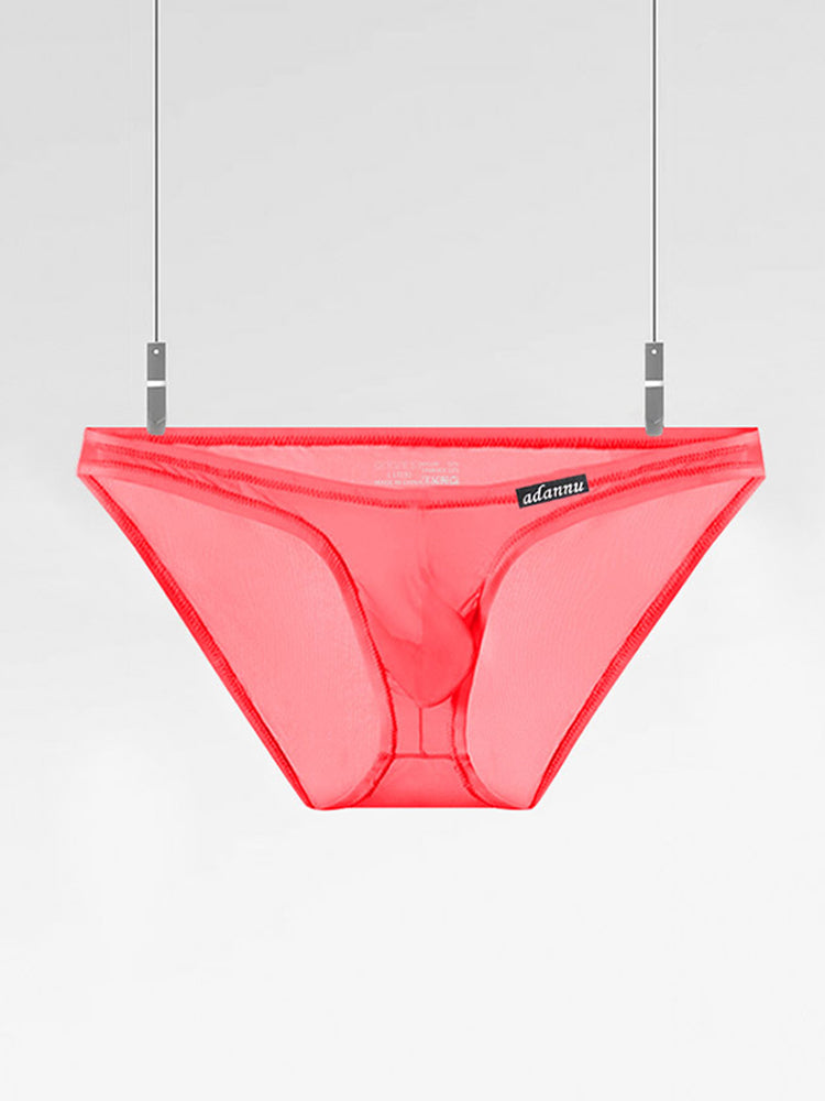 メンズ 3Dポーチ シアー アイスシルク ブリーフ