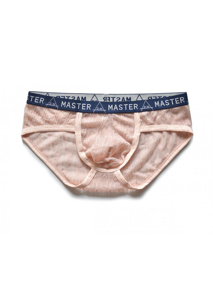 2 Pack Men's Low-Rise Sexy Lace U-Pouch Briefs