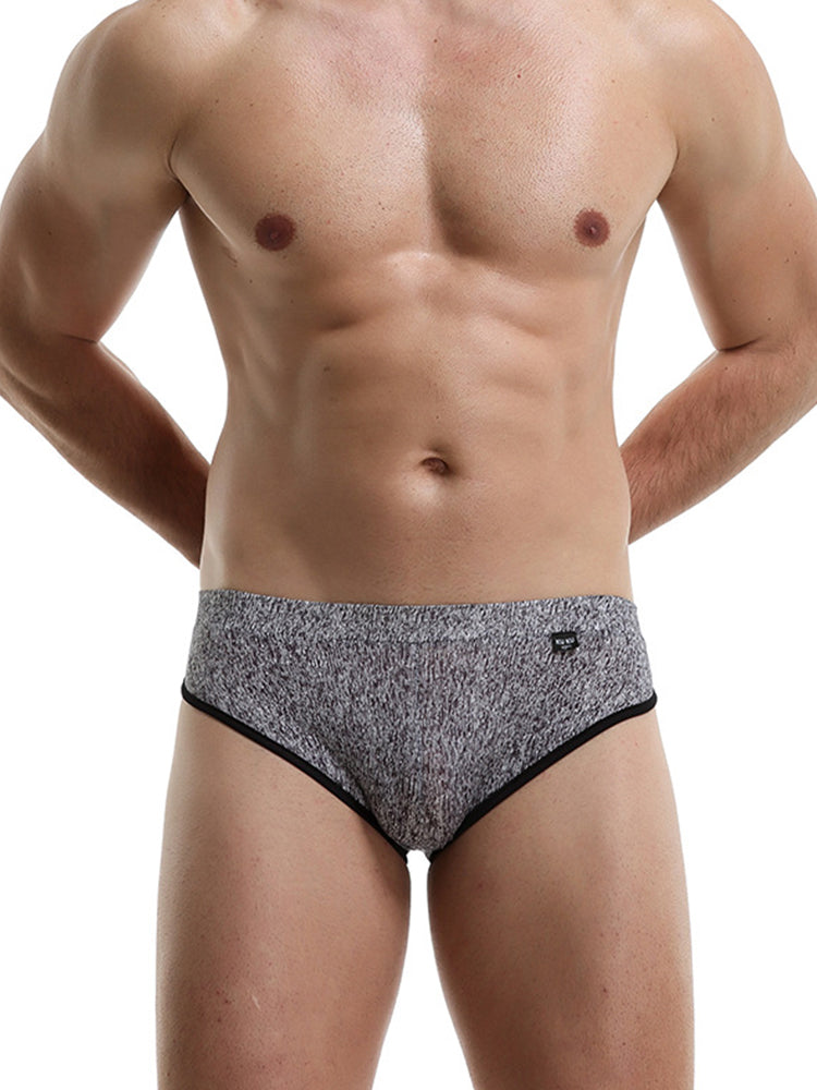 3 Pack Men's Nylon Sexy Low-Rise High-Elastic Briefs