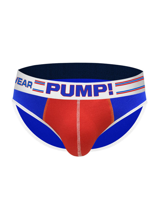 Men's Spliced Color Support Pouch Briefs