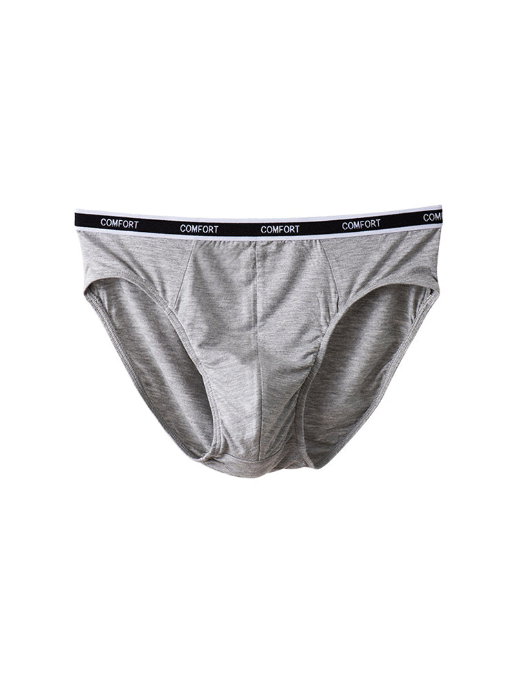 3 Pack Men's Soft and Breathable Solid Color Modal Briefs