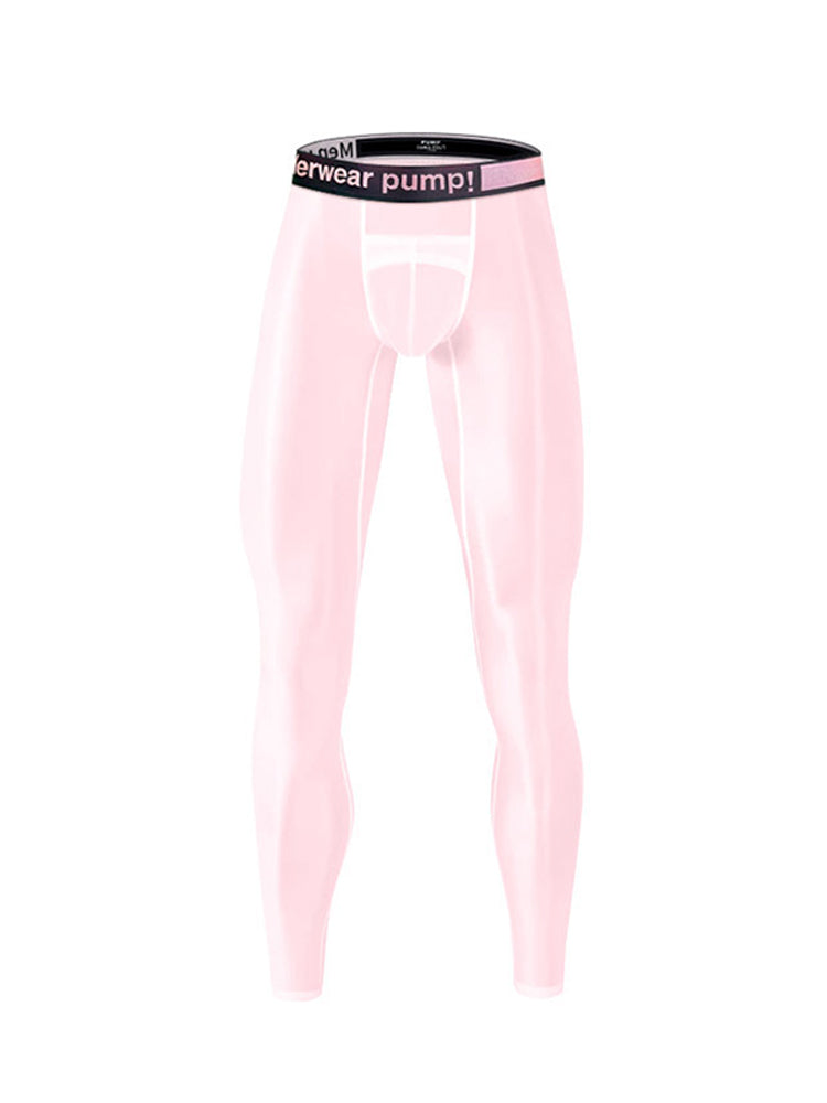 Men's Ice Silk Semi-Transparent Sexy Fitness Pants
