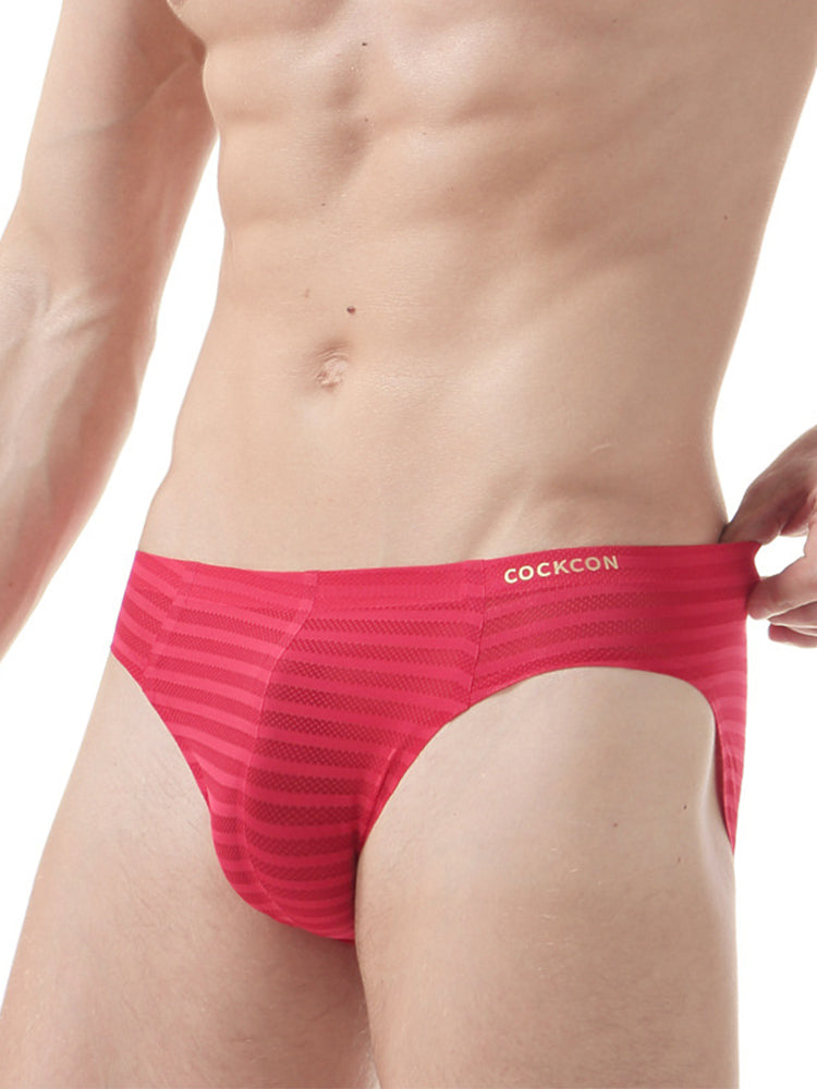 3 Pack Men's Mesh Nylon Breathable Solid Color Bikini