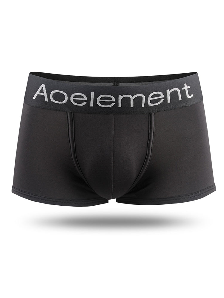 4 Pack Men's Breathable Plain Pouch Trunks