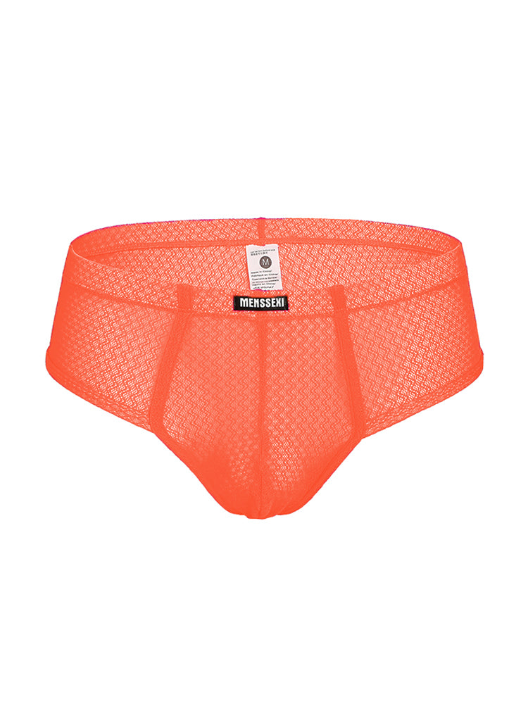 2 Pack Men's Low-Rise Lace Semi-Transparent Trunks