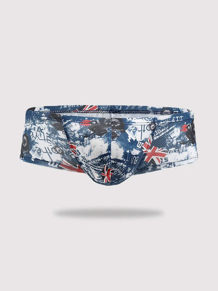 4 Pack Men's U-Pouch Low-Rise Moisture-Wicking Trunks