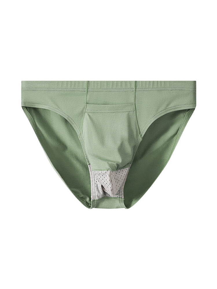 3 Pack Men's Sexy Mesh Breathable Gun Egg Separation Cotton Briefs