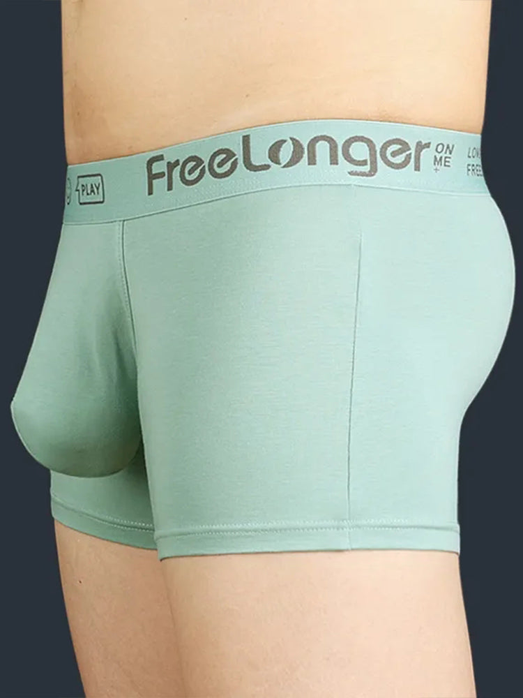 FreeLonger Men's Soft Cotton Big Pouch Trunks