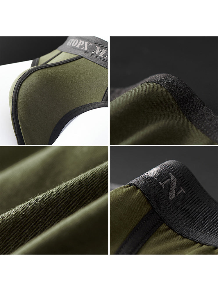 メンズ スプライスライン Uコンベックスポーチ コットンブリーフ