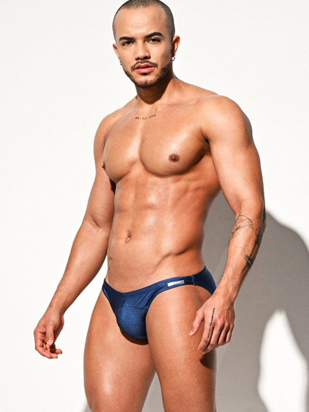 Men's Sexy Low-rise Shiny Swim Briefs
