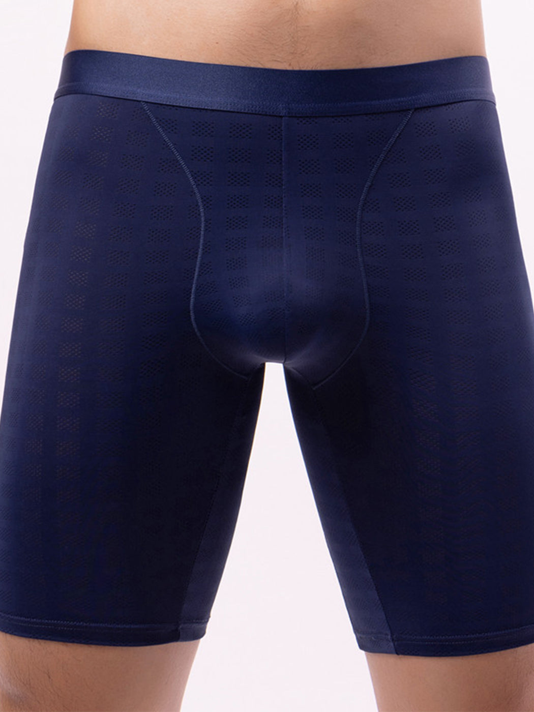 2 Pack Men's Front Pouch Mesh Boxer Briefs