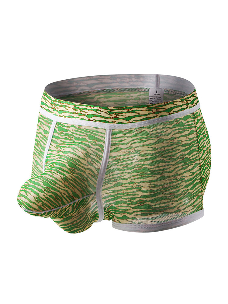 2-pack Men's Mesh Elephant Nose Transparent Boxer Briefs