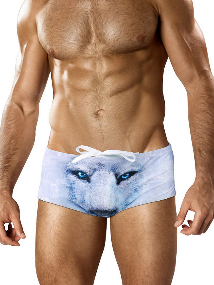 Men's Low-Rise Sexy Stylish Print Swim Briefs