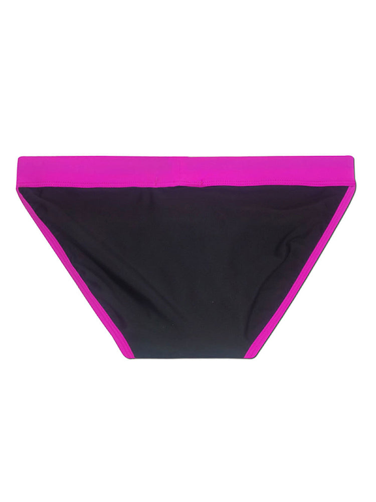 Men's Dual-Tone Swim Briefs with Removable Padding
