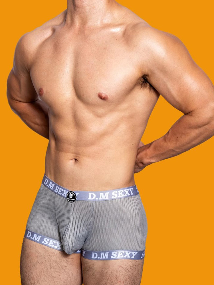 2 Pack Men's Low Waist Mesh Breathable Sports Trunks