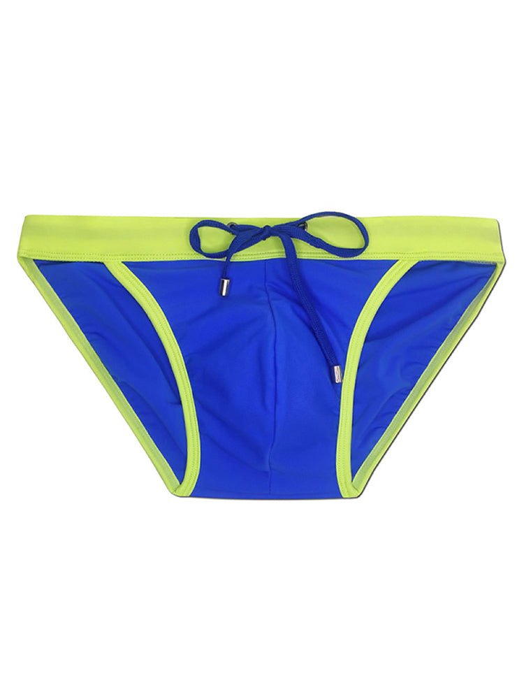 Men's Dual-Tone Swim Briefs with Removable Padding