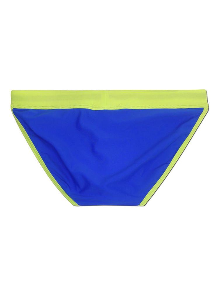 Men's Dual-Tone Swim Briefs with Removable Padding