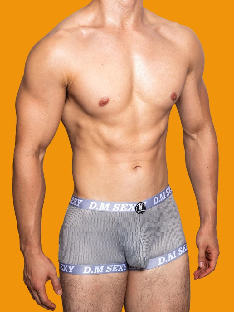 2 Pack Men's Low Waist Mesh Breathable Sports Trunks