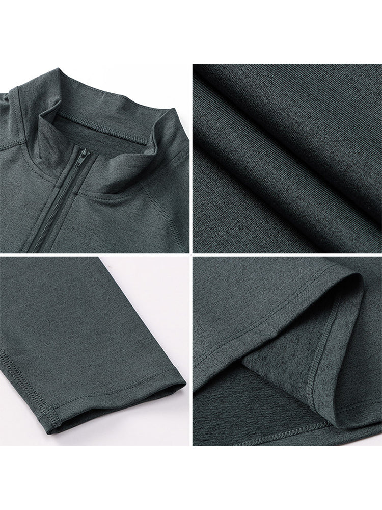 Men's Zip-Up Sports Long Sleeve Shirt