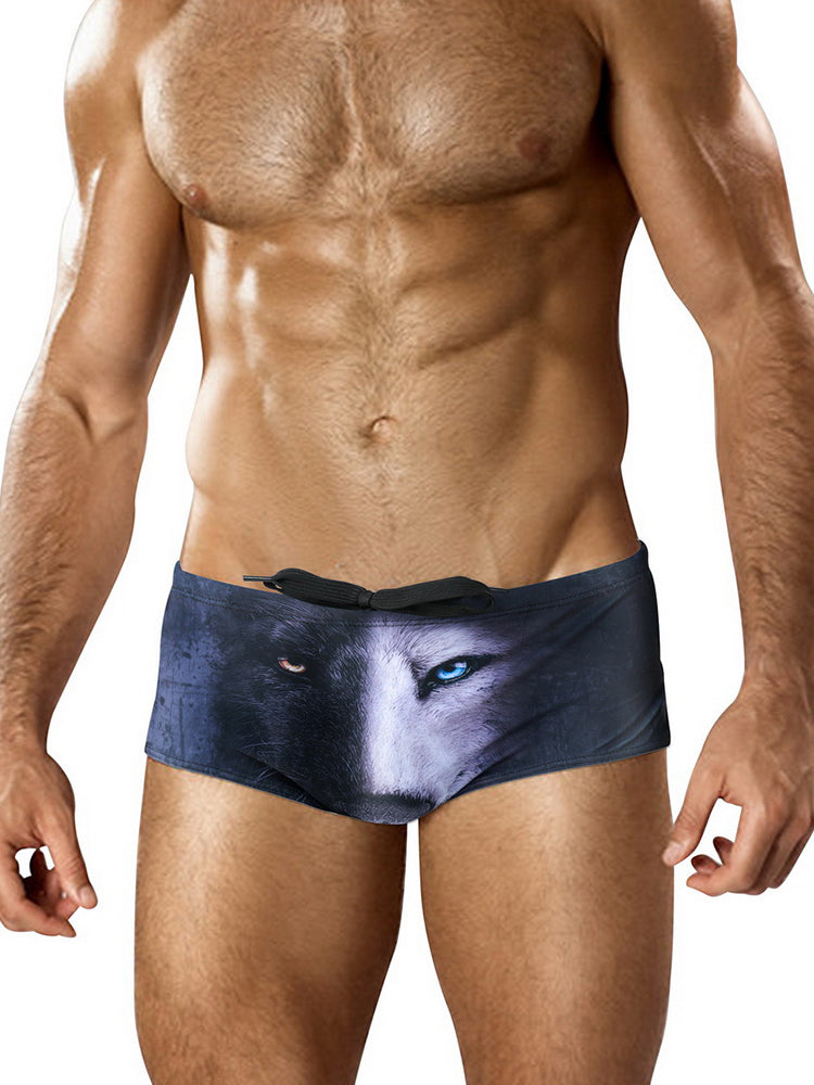 Men's Low-Rise Sexy Stylish Print Swim Briefs