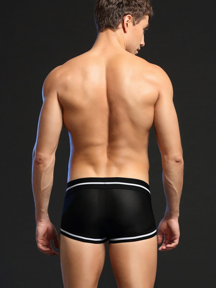 Men's Breathable Mesh Line Trunks with Fly