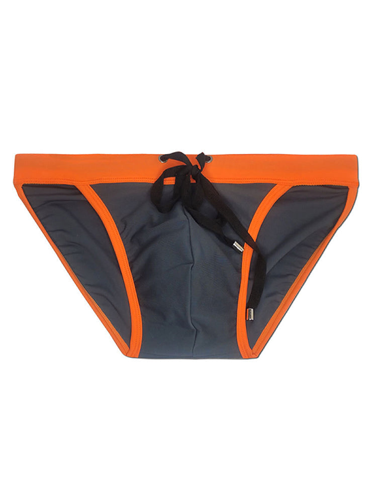 Men's Dual-Tone Swim Briefs with Removable Padding