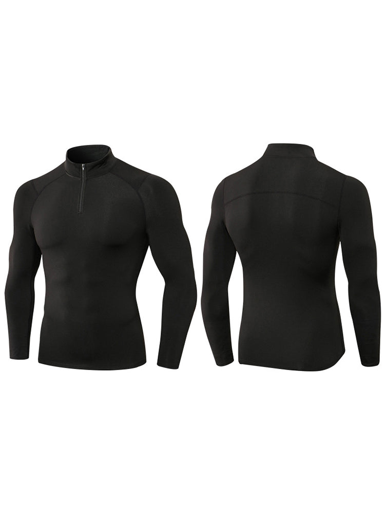 High Stretch Tight Sports Collar Long Sleeves for Men