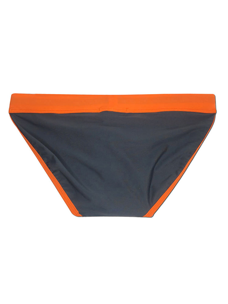 Men's Dual-Tone Swim Briefs with Removable Padding