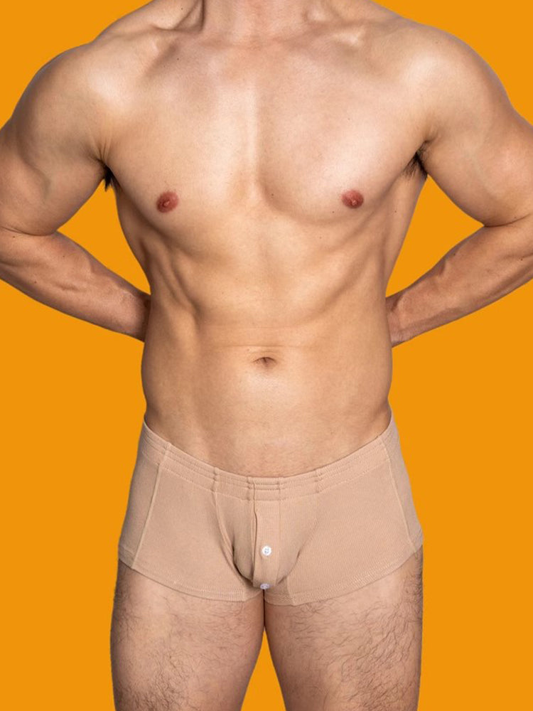 2-pack Men's Solid Color Comfortable Button-down Trunks