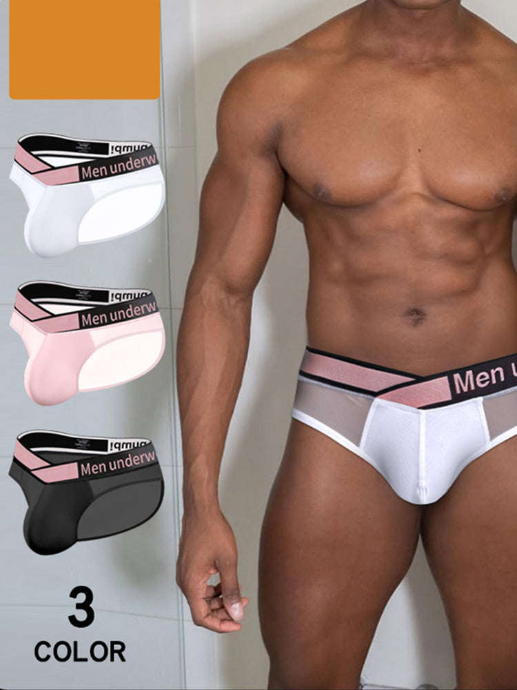 メンズ コンターポーチ シアー 通気性ブリーフ