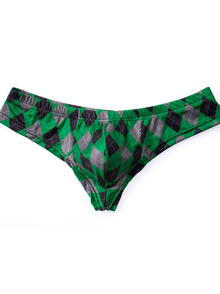 Men's Low-Rise U-Convex Print Thong