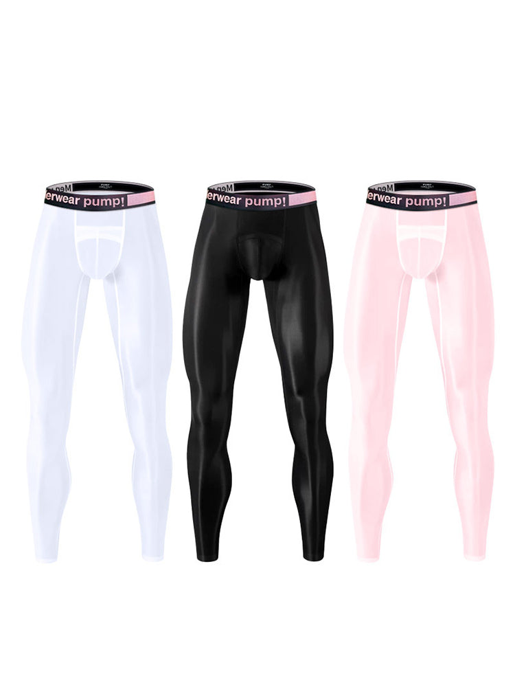 Men's Ice Silk Semi-Transparent Sexy Fitness Pants