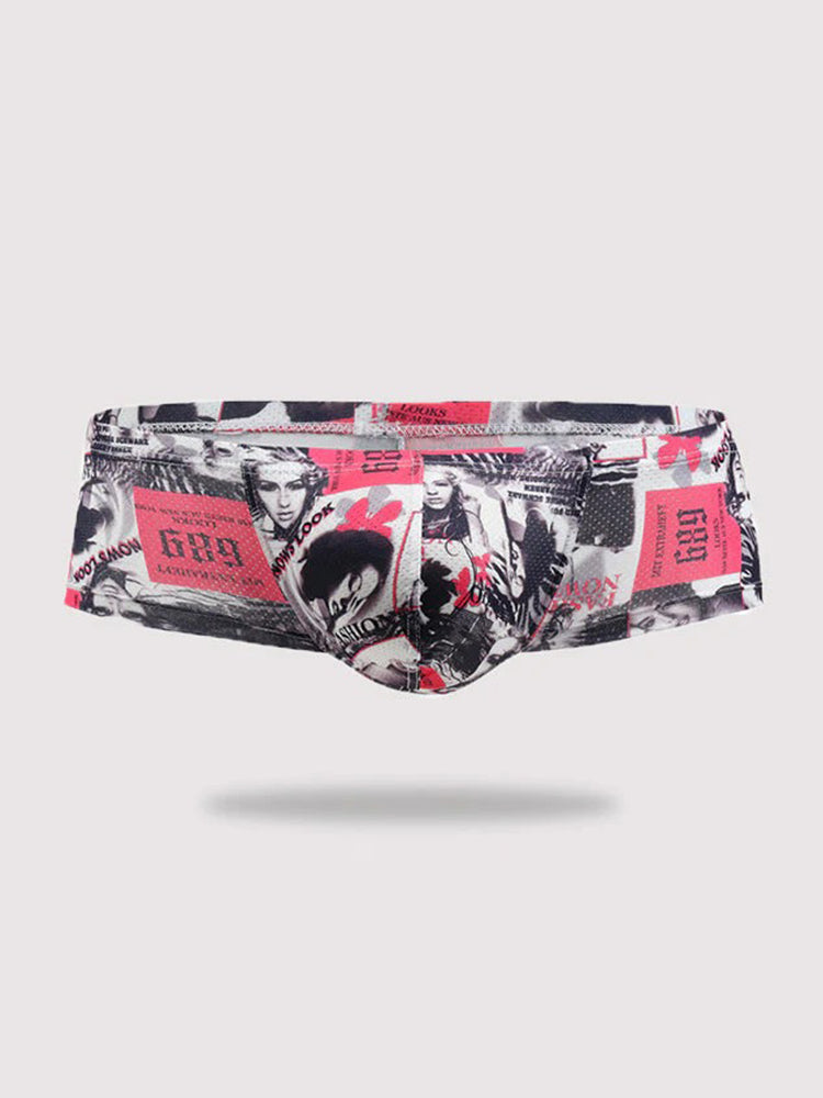 4 Pack Men's U-Pouch Low-Rise Moisture-Wicking Trunks