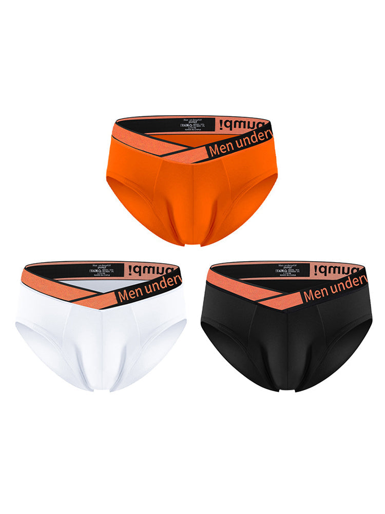 2 Pack Men's Stylish V-Shaped Waistband Briefs