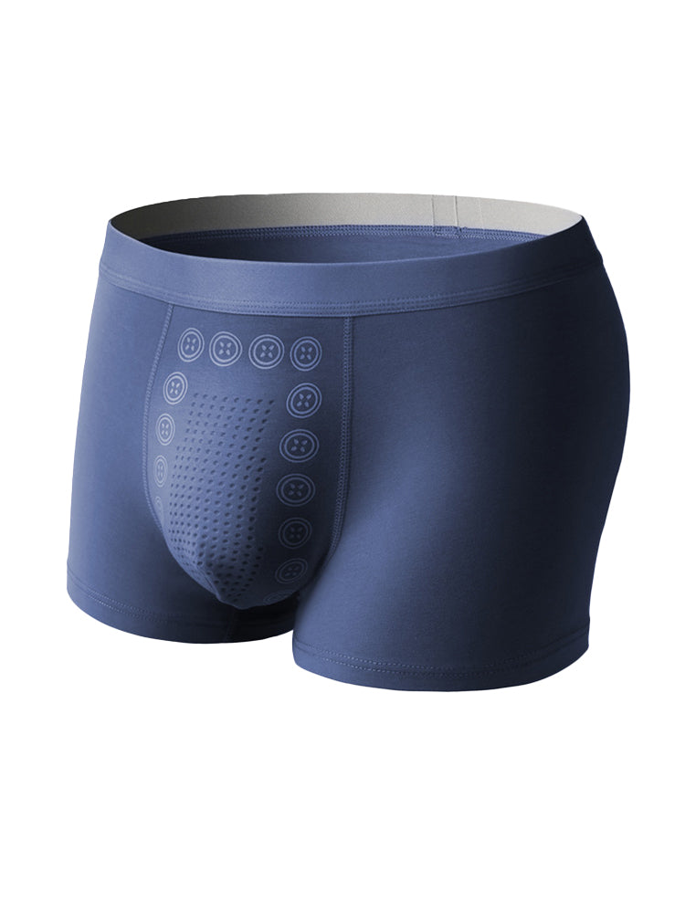 4 Pack Men's Mid-Rise Cotton Antibacterial Breathable Trunks