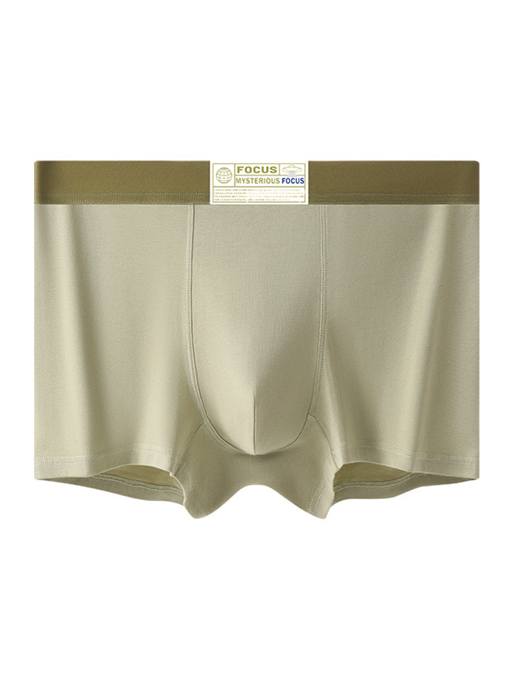 3 Pack Men's Cotton Breathable Antibacterial Quick-Dry U-Shaped Trunks